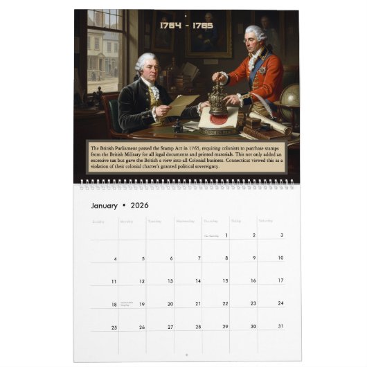 250th Anniversary -State of Connecticut Calendar Kalender (Jan 2026)