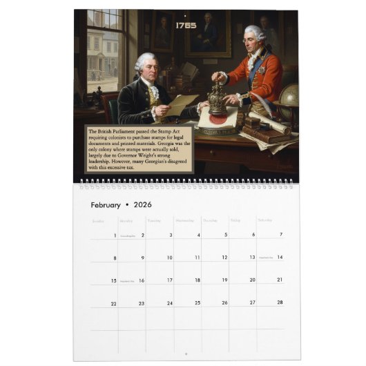 250th Anniversary - State of Georgia Calendar Kalender (Feb 2026)