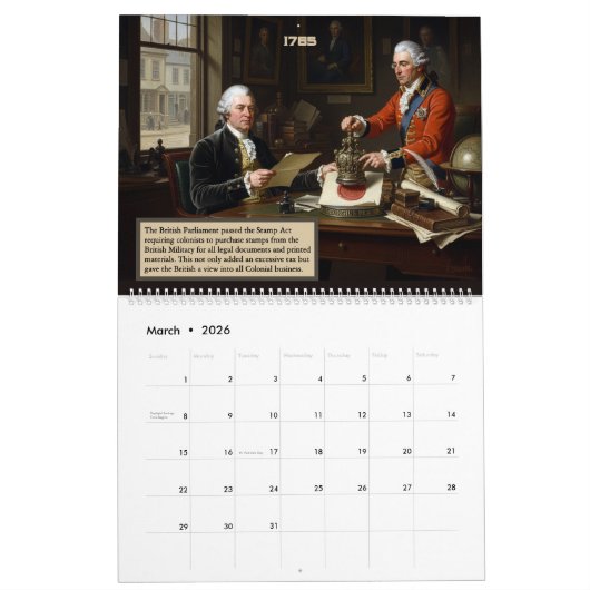 250th Anniversary - State of Maryland Calendar Kalender (Mar 2026)