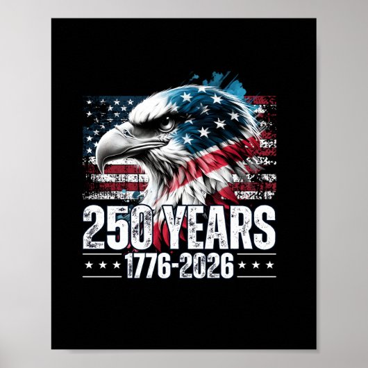 250th Anniversary United States Birthday Long Slee Poster (Voorkant)