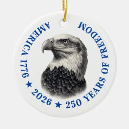 250th Anniversary USA 2026 Bald Eagle  Keramisch Ornament