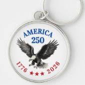 250th Anniversary USA 2026 Bald Eagle  Sleutelhanger (Voorkant)
