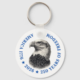 250th Anniversary USA 2026 Bald Eagle  Sleutelhanger