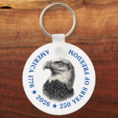 250th Anniversary USA 2026 Bald Eagle  Sleutelhanger (Voorkant)