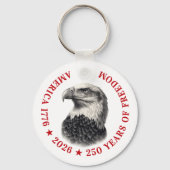 250th Anniversary USA 2026 Bald Eagle  Sleutelhanger (Achterkant)