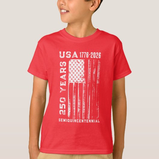 250Th Anniversary USA 4Th Of July T-Shirt (Voorkant)