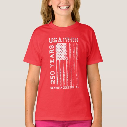 250Th Anniversary USA 4Th Of July T-Shirt (Voorkant)