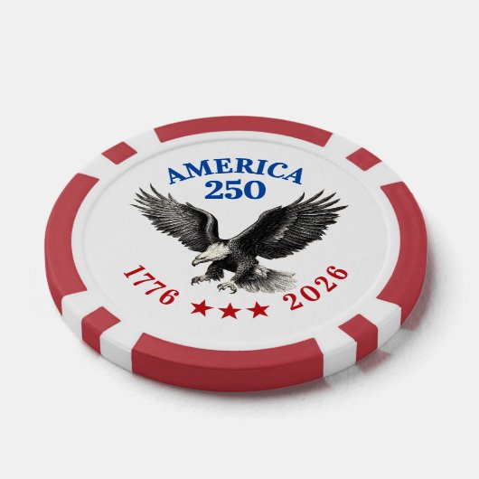 250th Anniversary USA Bald Eagle Poker Chips (Enkel)