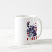250th Anniversary USA Flag Liberty Eagle Freedom Koffiemok (Voorkant rechts)