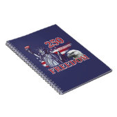 250th Anniversary USA Flag Liberty Eagle Freedom Notitieboek (Rechterzijde)