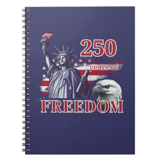 250th Anniversary USA Flag Liberty Eagle Freedom Notitieboek (Voorkant)