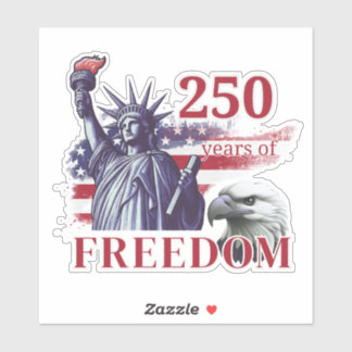 250th Anniversary USA Flag Liberty Eagle Freedom Sticker