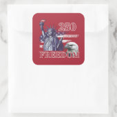 250th Anniversary USA Flag Liberty Eagle Freedom Vierkante Sticker (Tas)