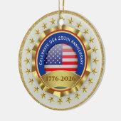 250th Anniversary USA Patriotic | 1776–2026 Keramisch Ornament (Links)
