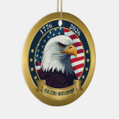 250th Anniversary USA Patriotic | 1776–2026 Keramisch Ornament (Rechts)