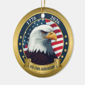 250th Anniversary USA Patriotic | 1776–2026 Keramisch Ornament (Links)