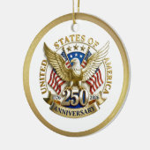 250th Anniversary USA Patriotic | 1776–2026 Keramisch Ornament (Links)