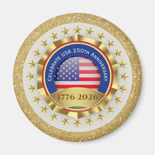 250th Anniversary USA Patriotic | 1776–2026 Magneet (Voorkant)