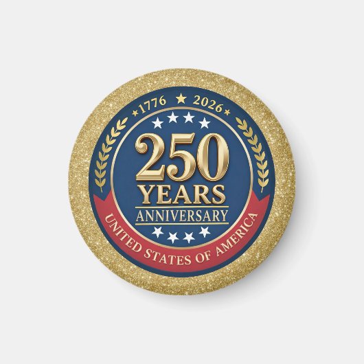 250th Anniversary USA Patriotic | 1776–2026 Magneet (Voorkant)