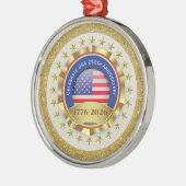 250th Anniversary USA Patriotic | 1776–2026 Metalen Ornament (Links)