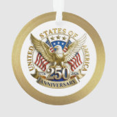 250th Anniversary USA Patriotic | 1776–2026 Ornament (achterkant)