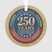 250th Anniversary USA Patriotic | 1776–2026 Ornament (achterkant)