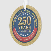 250th Anniversary USA Patriotic | 1776–2026 Ornament (voorkant)