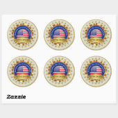 250th Anniversary USA Patriotic | 1776–2026 Ronde Sticker (Vel)
