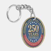 250th Anniversary USA Patriotic | 1776–2026 Sleutelhanger (Voorkant Links)