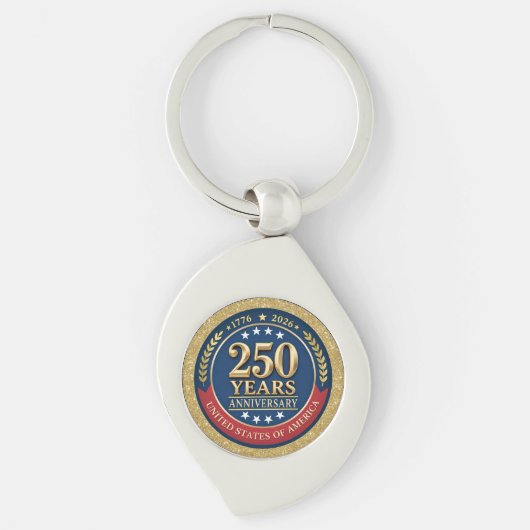250th Anniversary USA Patriotic | 1776–2026 Sleutelhanger (Voorkant)