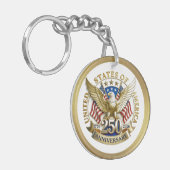 250th Anniversary USA Patriotic | 1776–2026 Sleutelhanger (Voorkant Links)