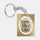 250th Anniversary USA Patriotic | 1776–2026 Sleutelhanger (Voorkant Links)