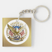 250th Anniversary USA Patriotic | 1776–2026 Sleutelhanger (Achterkant)
