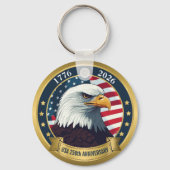250th Anniversary USA Patriotic | 1776–2026 Sleutelhanger (Voorkant)