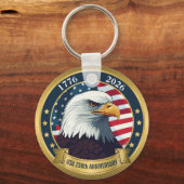 250th Anniversary USA Patriotic | 1776–2026 Sleutelhanger (Voorkant)