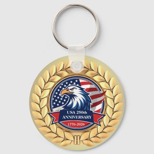 250th Anniversary USA Patriotic | 1776–2026 Sleutelhanger (Achterkant)