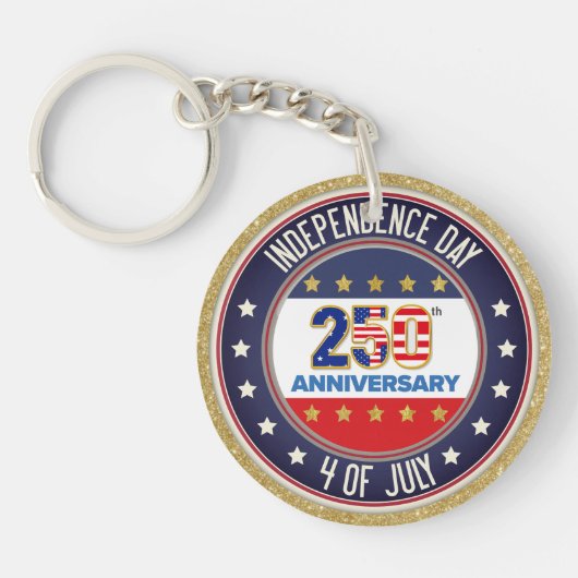 250th Anniversary USA Patriotic | 1776–2026 Sleutelhanger (Voorkant)