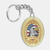 250th Anniversary USA Patriotic | 1776–2026 Sleutelhanger (Voorkant Links)