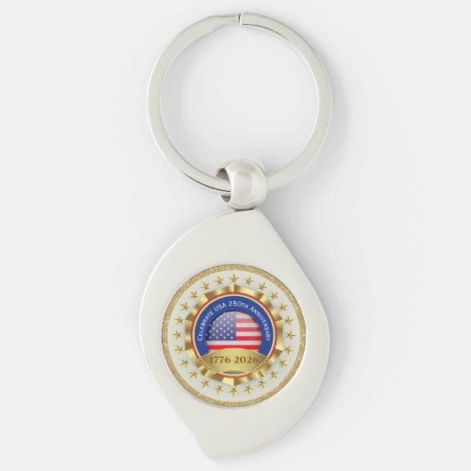 250th Anniversary USA Patriotic | 1776–2026 Sleutelhanger (Voorkant)