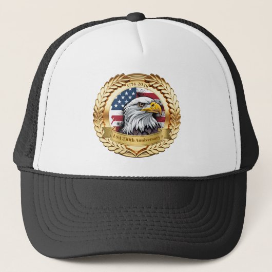 250th Anniversary USA Patriotic | 1776–2026 Trucker Pet (Voorkant)