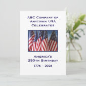 250th Anniversary USA Patriotic American Flags BBQ Kaart (Staand voorkant)