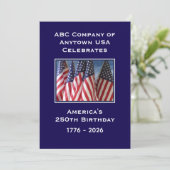250th Anniversary USA Patriotic American Flags BBQ Kaart (Staand voorkant)