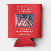 250th Anniversary USA Patriotic American Flags Blikjeskoeler (Voorkant)