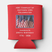 250th Anniversary USA Patriotic American Flags Blikjeskoeler (Achterkant)