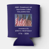 250th Anniversary USA Patriotic American Flags Blikjeskoeler (Achterkant)