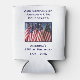 250th Anniversary USA Patriotic American Flags Blikjeskoeler