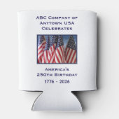 250th Anniversary USA Patriotic American Flags Blikjeskoeler (Achterkant)