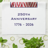 250th Anniversary USA Patriotic American Flags Theedoek (Gevouwen)