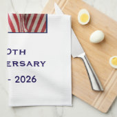 250th Anniversary USA Patriotic American Flags Theedoek (Quarter Fold)