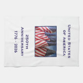 250th Anniversary USA Patriotic American Flags Theedoek (Horizontaal)